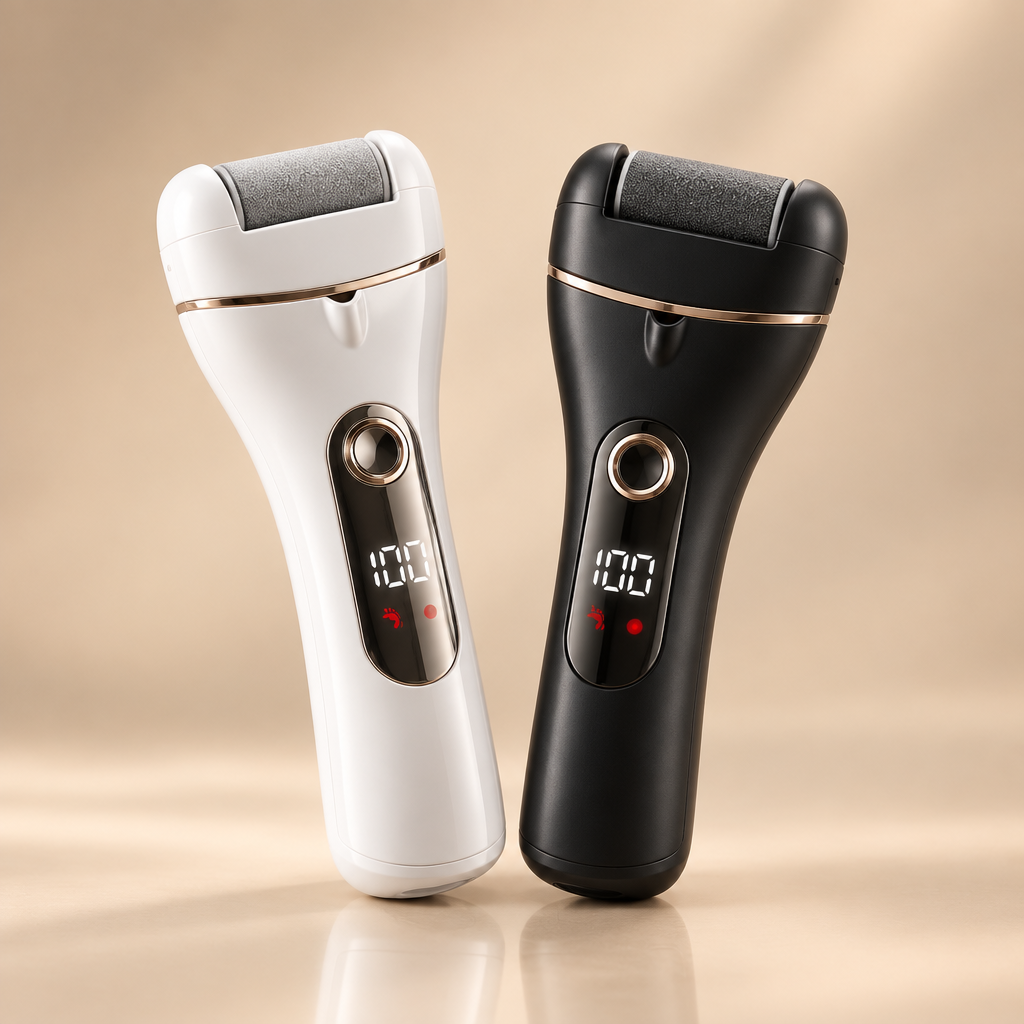 Duo de râpes électriques Velours Blanc nacré et Noir mat